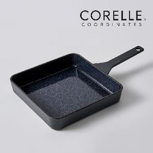 Coordinates Cast Iron Ashley Matte Black 22cm Square Frying Pan product image