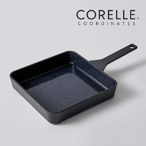 Coordinates Cast Iron Ashley Matte Black 22cm Square Frying Pan product image