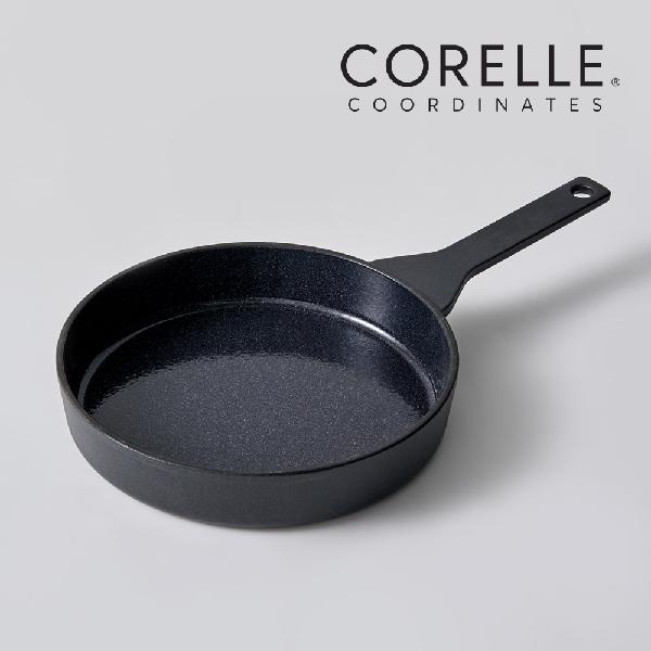 Coordinates Cast Iron Ashley Matte Black 22cm Round Frying Pan product image
