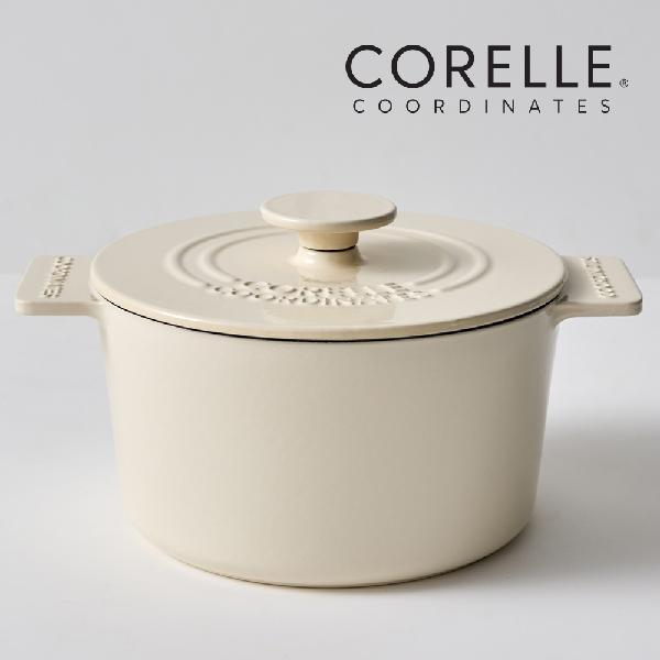 Coordinates Cast Iron Ashley Ivory 20cm Casserole Pot product image