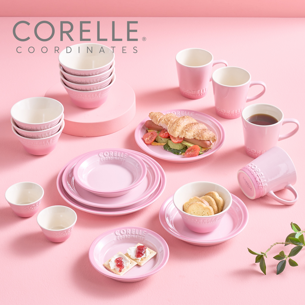 Coordinates Breezestone Tableware Set of 20_Pink In South Korea
