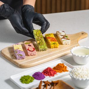 Flower Rice Crisps Five Color Fruit Sincerity 10 pcs product image
