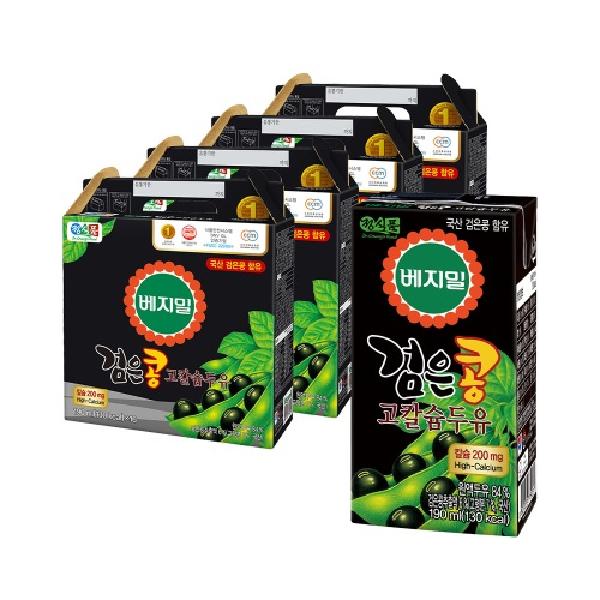 Vegemil Black Bean High Calcium 190ml x 64 packs (16 packs x 4 boxes) product image