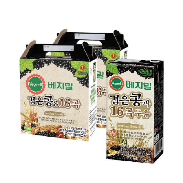Vegemil Black Bean 16 Grains 190ml x 48 packs (24 packs x 2 boxes) product image