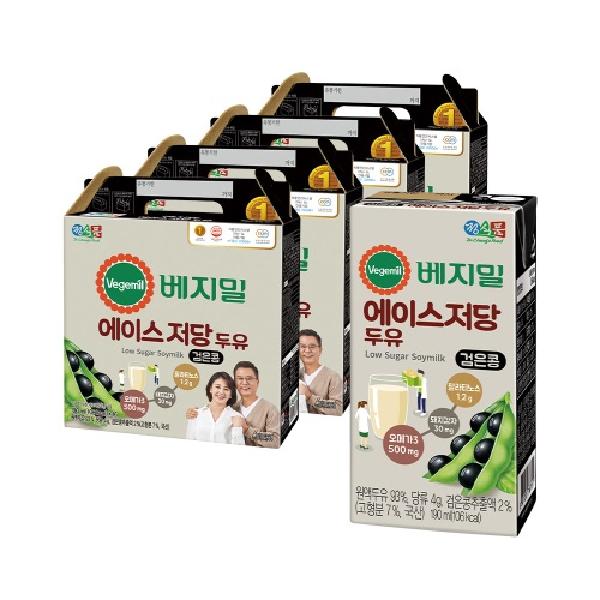 Vegemil Ace Low Sugar Soy Milk 190ml x 64 packs (16 packs x 4 boxes) product image