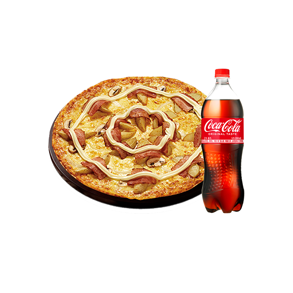 韓国ドミノ・ピザ（シン）ポテト M + コーラ1.25L | ソーダギフト