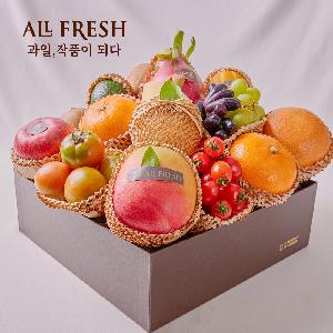 Premium Fruit Gift Set Signature No.1 (15 kinds, 4.8kg or more, Wrapped in Bojagi) item image