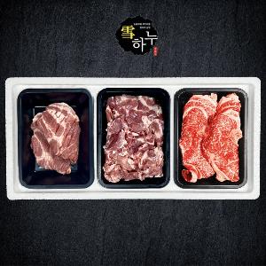 Premium Aged 1++ Korean Beef Sirloin & Pork Neck and Shoulder Combo Set product image