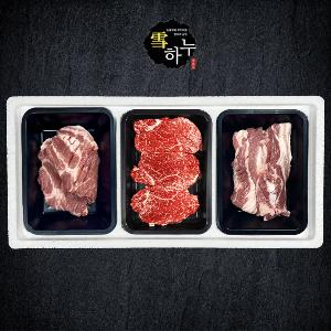 Premium Aged 1++ Korean Beef Tenderloin & Pork Belly and Neck Cut Combo Set product image