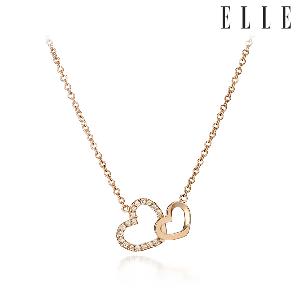 Two Heart Necklace ELBRNN119 Yellow Gold product image