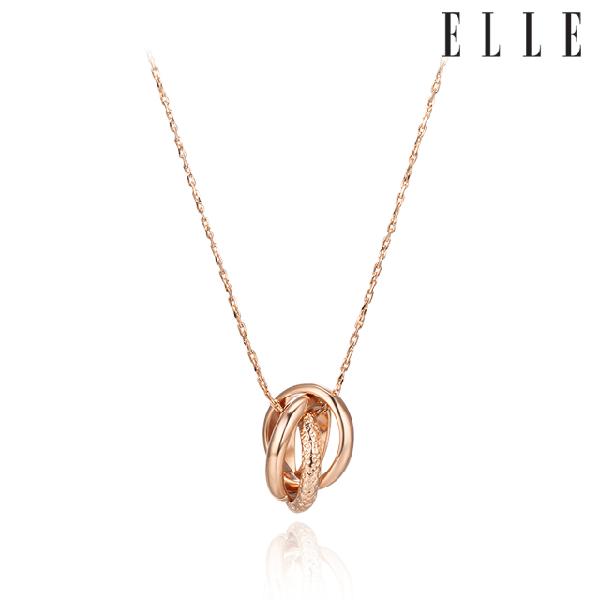 Triple Ring Necklace ELBRNN189 Rose Gold product image
