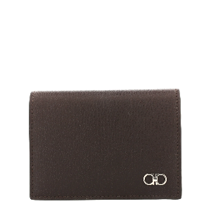 Textured gancini wallet product image