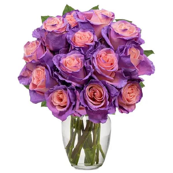 One Dozen Blushing Lavender Roses product image