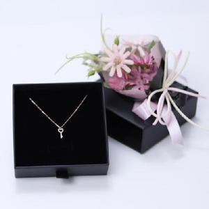 Flowermonster Eternal Key Silver Necklace Flower Box product image