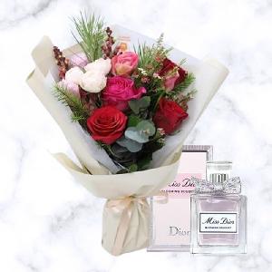 Flowermonster Peony Bouquet + Dior Blooming Bouquet Perfume product image