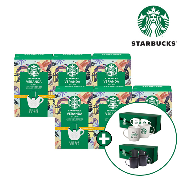 Drip Bag Medium 5T (Veranda Blend) 6 Boxes + Random Starbucks Mug