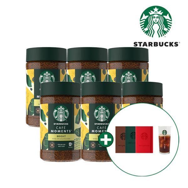 Cafe Moment Bright Blonde Coffee Jar (65g X 6) + Starbucks Iced Cup & Notebook Gift product image