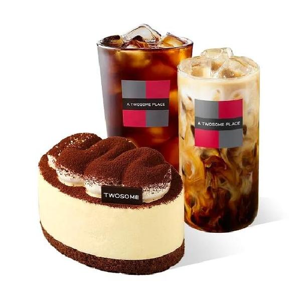 Twosome Oval Tiramisu (Petite) + Vanilla Bean Cold Brew Latte R + Americano R product image