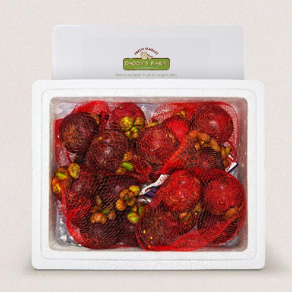 Air-Imported Fresh Mangosteen 2kg [4 nets / 16–28 pieces] product image