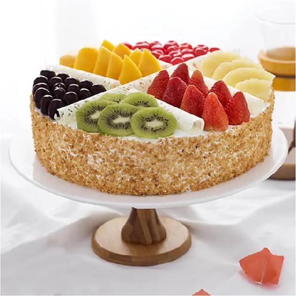 Round Multi-Fruit Birthday Cake item image
