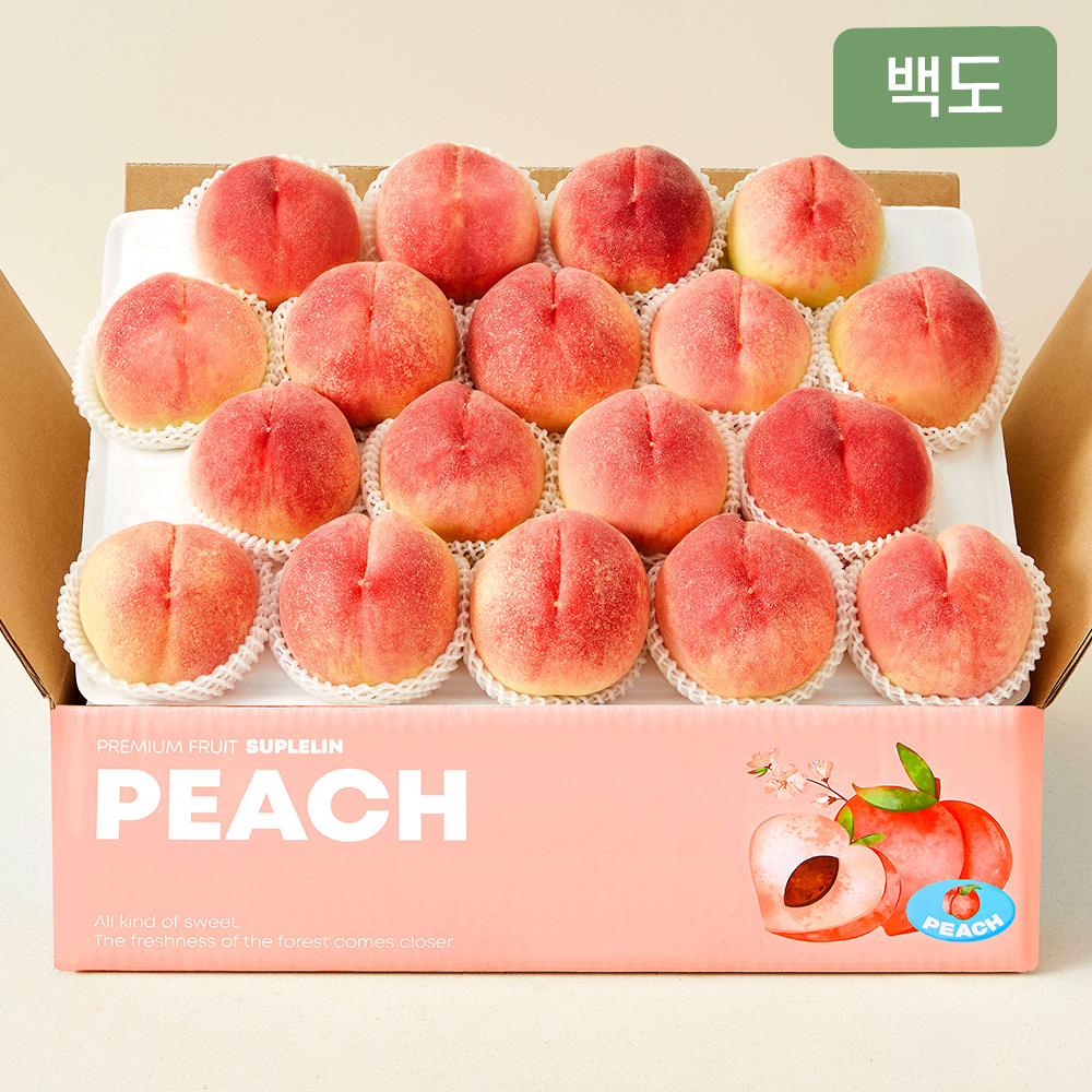 Soft and Sweet White Peach 4kg (15–18 pcs) In South Korea Suplelin