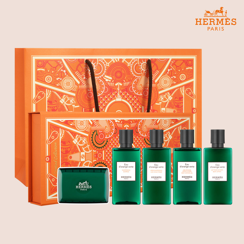HERMES Eau d'Orange Verte ソープセット Eau d'Orange Verte Hair & Body 5-Piece Set In South Korea