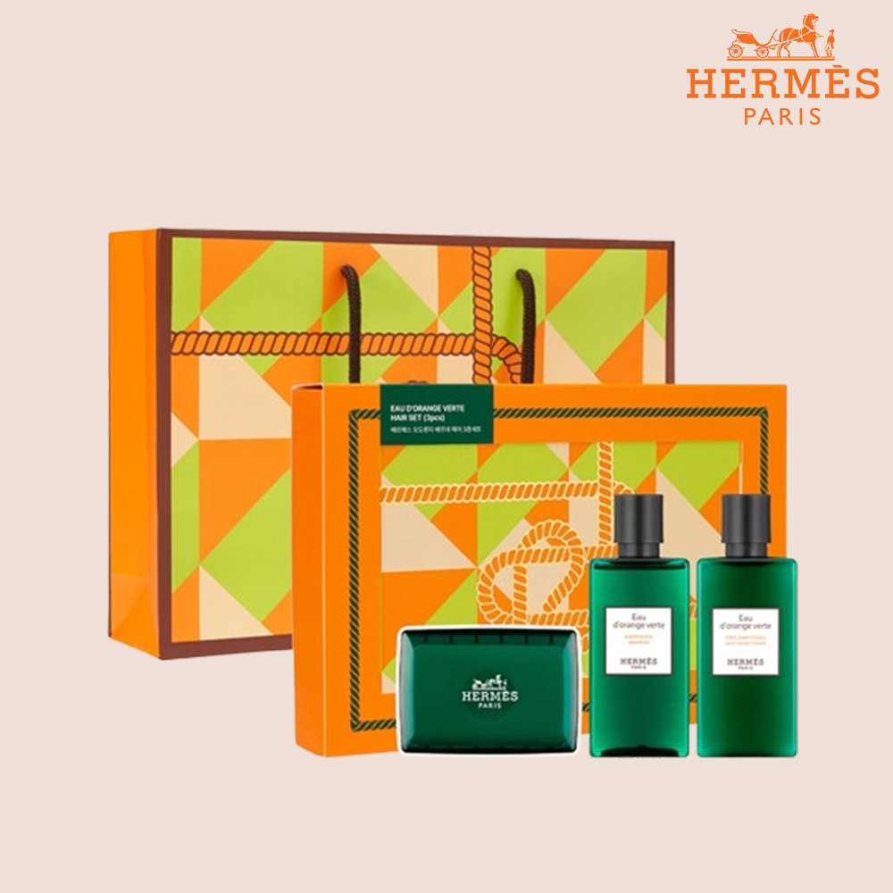 HERMES Eau d'Orange Verte ソープセット Hermes Unisex Eau D'orange Verte Gift Set Fragrances
