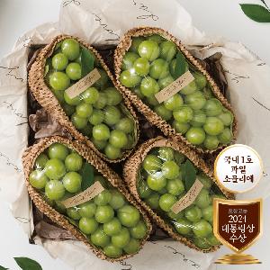 "With Complimentary Message Card" Luxury Seasonal Fruit Gift: Shine Muscat 2.6kg+ (Premium / 4 pcs) item image