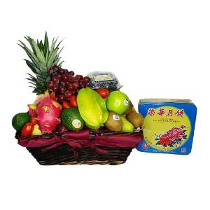 Mid-Autumn Fruits Hamper with Moon Cake product image