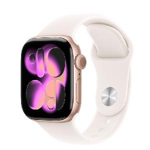 Apple Watch 11(GPS + Cellular)42mm Rose Gold Aluminum Light Blush Sport Band S/M product image