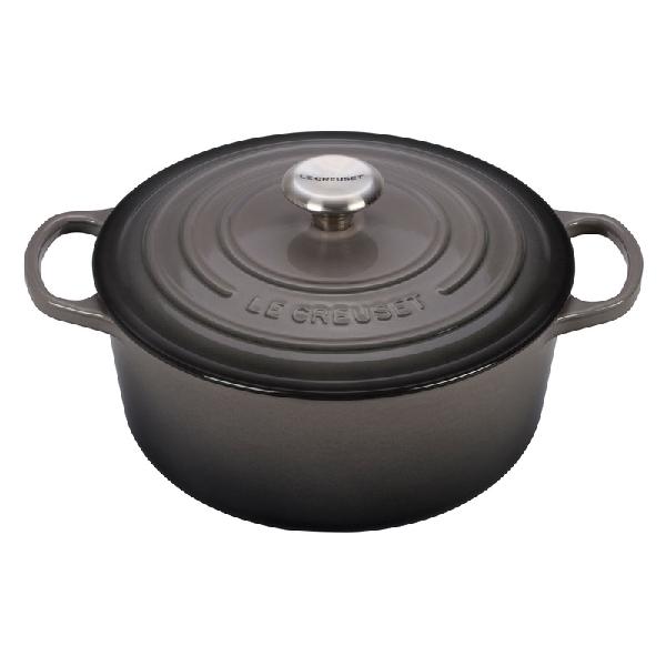 5.5 QT Signature Round Dutch Oven- Oyster product image