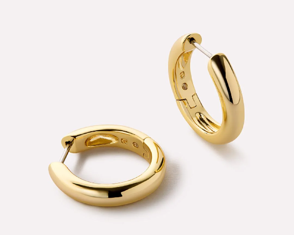 Giulia Medium Hoop Earrings Gold product image