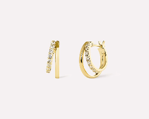 Toda Double Hoop Earrings Gold product image