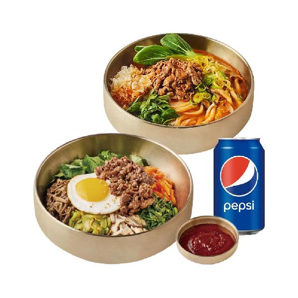 Bulgogi Bibimbap (Gochujang) + Shabu Kalguksu + Drink product image