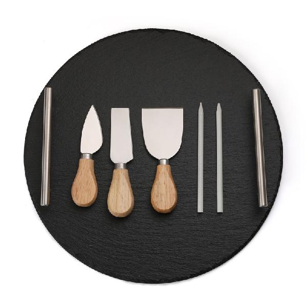 Round Slate Cheese Board Set product image