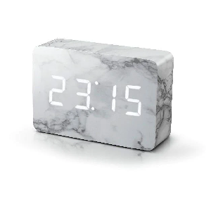 Kutia Brick Clock- Marble Brick Click Clock with White LED product image