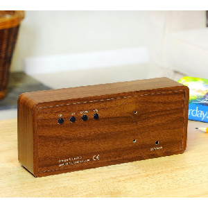 Kutia Slab Click Clock- Walnut Slab Click Clock with Green LED product image