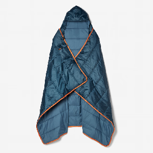 Puffy Blanket Poncho- Slate Blue product image