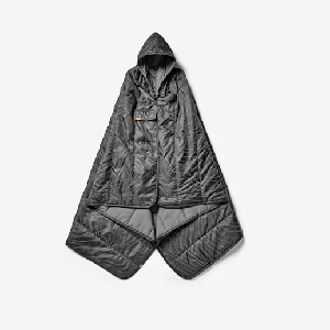 Puffy Blanket Poncho- Reflective Charcoal product image