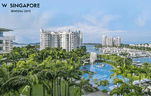 W Singapore Sentosa Cove WET Deck Pool Access with Dining Credit and Daybed / Cabana Seating SGD300 Gift Card (Special) product image