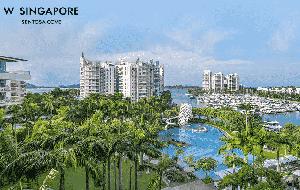W Singapore Sentosa Cove WET Deck Pool Access with Dining Credit and Daybed / Cabana Seating SGD300 Gift Card (Thank You) product image