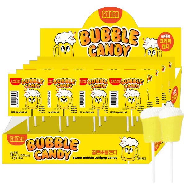 Golden Bubble Beer Candy 280g (14g x 20 pcs) 1+1 product image