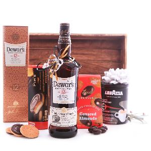 Dewars Whisky Coffee Sweets Basket product image