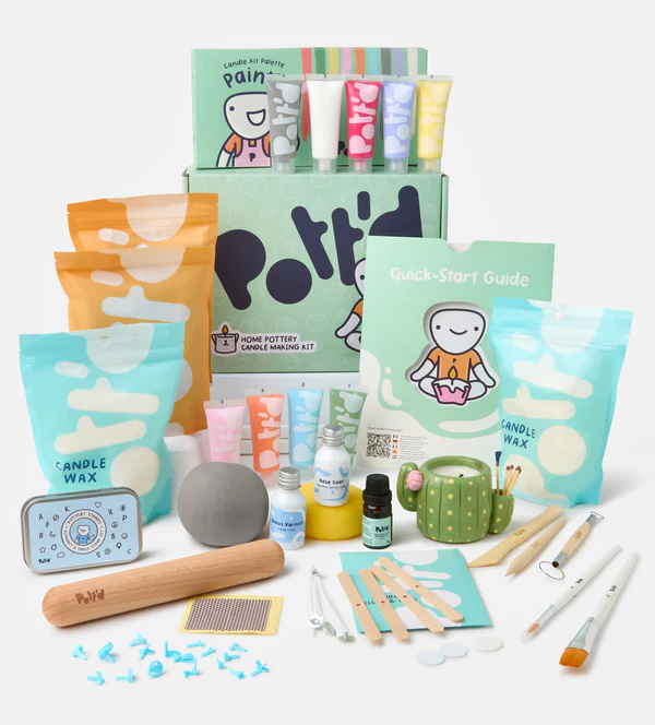 Home Pottery Candle Making Kit, 6 Candles product image