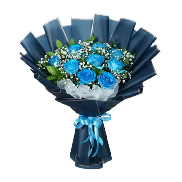 9 Blue Roses Bouquet Wonder product image