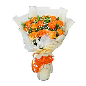 12 Orange Roses Bouquet Harmony product image