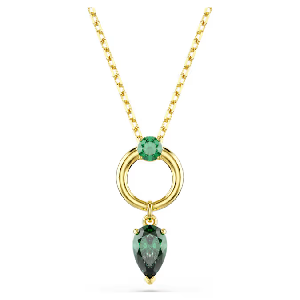 Mesmera Pendant - Mixed cuts, Green, Gold-tone plated product image