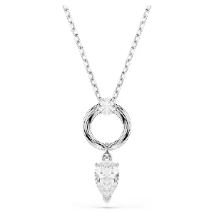Mesmera Pendant - Pear cut, White, Rhodium plated product image