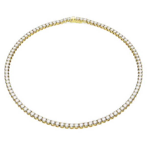 Matrix Tennis Necklace - White & Gold product image