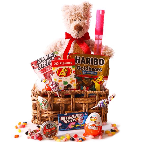 Teddy Bear Gift Basket For Kids product image